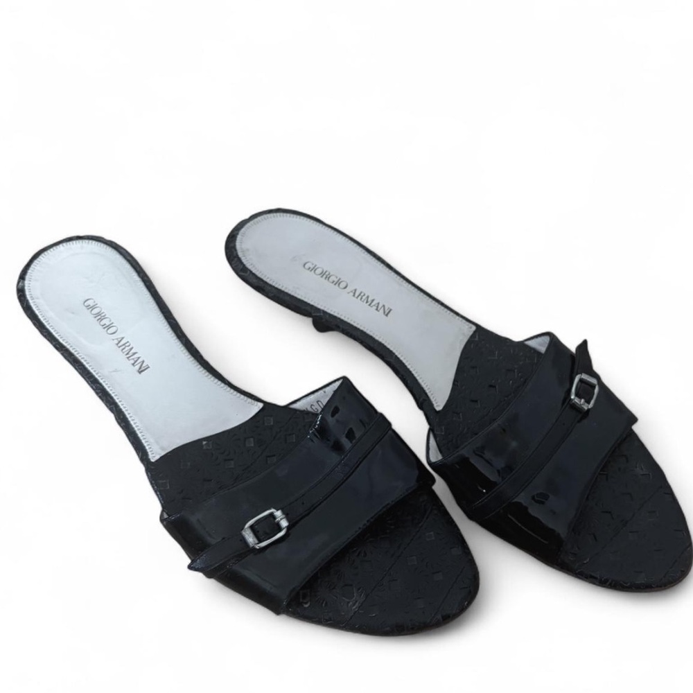 Giorgio Armani Black Mules Sleek and Sophisticated